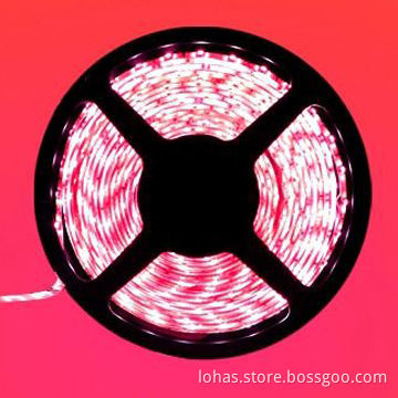 Red flexible LED strips, 3528-120LEDs/M, high lumen with 6-7lm/LED,,wide angle,low decay.